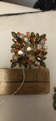 Juliana Delizza & Elster open-work floral brooch Vintage