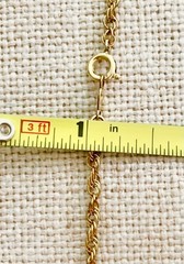 Vtg Signed B.A.B. Ballou 31″ 1/20 12K Yellow Gold Filled Twisted Rope Chain