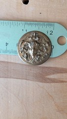 Art Deco Brass Stamped Findings Women’s Faces Set Of 3 For Brooch Or Pendant