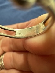 Vtg Sterling Silver 925 London Blue Topaz Ring, Size 8.25