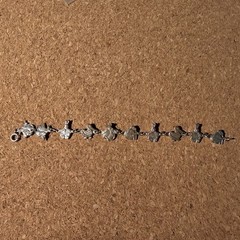Vintage 1950s Sterling Silver Peter Rabbit Storybook Animal Link Bracelet