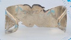 Studio Crafted Vintage 😻Cats in Love Silver Plated Cuff Bracelet 7.5″