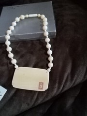 Diane Couch Workbench Designs 14 K Gold Filled White Marble Beads Necklace