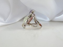 Huge Sterling Silver 925 Natural Gemstone Statement Vintage Ring Size 6