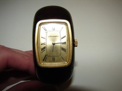 Vintage DYNASTY Watch Tortoise Polystyrene Plastic Clamp Bangle