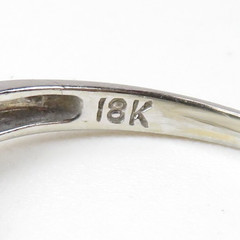 Antique Art Deco 1920’s Diamond Engagement 18KW Ring Size 8.5 UK-Q1/2 EGL USA