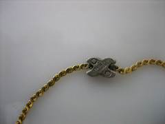 RARE Vintage Avon 1/20 14K Gold Filled Chain 925 Silver Kiss Necklace