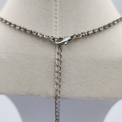 Vgt Glamorous Silver Tone Bib Style Choker/ Necklace w/ Cascading Rhinestones