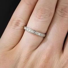 2.30Ct Art Deco Style Lab Created Diamond Engagement Band 14K White Gold FN Ring
