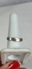 Vintage Silver Tone Amber Scroll work Adjustable ring