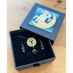 Vintage NYC Subway Token Necklace and Earrings •Urban Relic Jewelry •Ball Chain