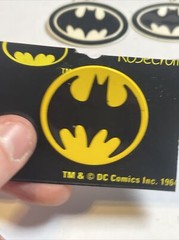 vintage batman jewelry lot 2 pair earings 1 button pin 1964 DC Comics Metal Rare
