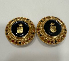 Vintage Lot Of 5 Chunky Clip On Earrings Liz Claiborne , Dubin and 3 Unsigned