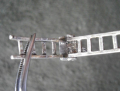 Step Ladder Opens Vintage Sterling Silver Bracelet Charm Pendant 2.0g