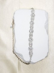 Vintage Signed ICING Silver Tone Rhinestone Necklace – 15″