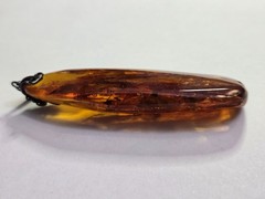 Vintage Brown Natural Amber Pendant from Latvia