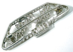 Rare Art Deco 2.15 Ct Diamond Platinum Brooch