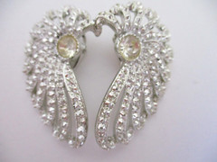 Sarah Coventry Brooch & Earrings Set 1968 “Evening Splendor” Silver Tone