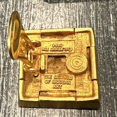 MOMA MUSEUM OF MODERN ART FRANK LLOYD WRIGHT STORER HOUSE GOLD CLIP ON EARRINGS