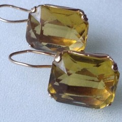 Huge Vintage USSR Gilding Silver 875 Alpanite Stone Classic Women’s Jewelry