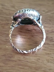 .80 Ct. Super RARE 1800s 14K GOLD EMERALD & ROUGH CUT DIAMOND RING SZ-8 #217