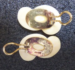 Antique Victorian Edwardian Polished Pocket Locket Matching 0.925 Earrings