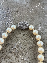 !!! Panetta Stamped Pearl Style Necklace Elegant Statement Piece Vintage