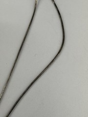 VINTAGE 925 ITALY STERLING SILVER NECKLACE WITH IRON METEORITE PENDANT