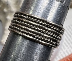 Vtg Twisted Cable Ring Sterling Silver 925 Band Size 11 Men Woman Jewelry 🖤