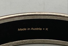 Hermes vintage bangle bracelet STERLING SILVER Rogue Color