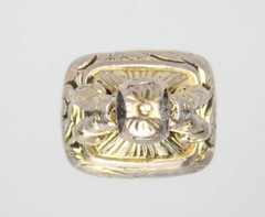 Superb Antique Georgian Gold Fill Chalcedony Griffin Sword Intaglio Seal Pendant