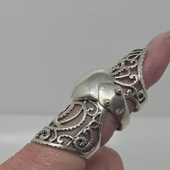 Armor Ring Artisinal Renaissance Medieval Viking Goth Gothic Punk Size 8