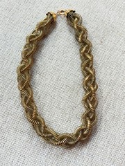 RARE – Vintage 1950’s Twisted Wire Choker Necklace with spring ring 14.5″