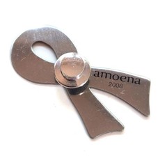 Amoena 2008 Enamel Breast Cancer Awareness Ribbon Collectible Lapel Pin Brooch