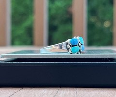 NOT AVAILABLE ! 925 Sz 10 Turquoise Ring Stunner ! Sterling Silver Vintage