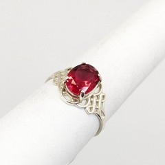 Vintage Elegant RING Silver 925 with Chic Bright Stone-size: 8.75US (18.5mm)| #7