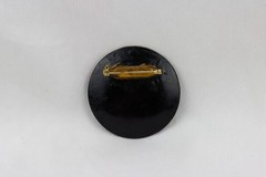 Separation Enamel on Copper Disc Brooch/Pin, 19gr