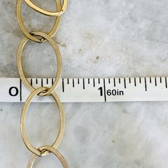 VTG Oval Link Chain Necklace Gold Filled 5mm Choker 12.8gr Chunky Matte 16.5”