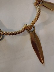 Vintage YSL Yves Saint Laurent Rope And Metal Feather Necklace 70s