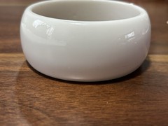 Vintage Lucite Resin Acrylic Bangle Bracelet Barnelli Creations WHITE Wide