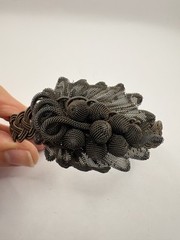 Antique German Silesian Iron Wire work Grape Cluster Bracelet