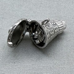 Vintage Sterling Silver Mercury Space Capsule Charm NASA Astronaut Opens 3D