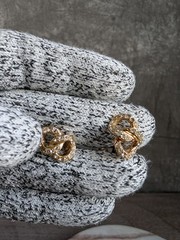 Vintage Christian Dior Gold-Tone Knotted Rope Clip-On Earrings