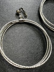 Vintage Huge 3” Silver Tone Metal Textured Triple Ring Dangle Clip Earrings