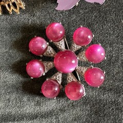 14 Vintage Flower Brooch Lot W/ Enameled Moonglow Sunflower Orchid Lisner Pavé