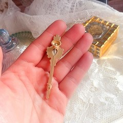 Vintage Baroque Crown Magic Wand Fairy Stick Brooches Pin Jewelry Gift For Women