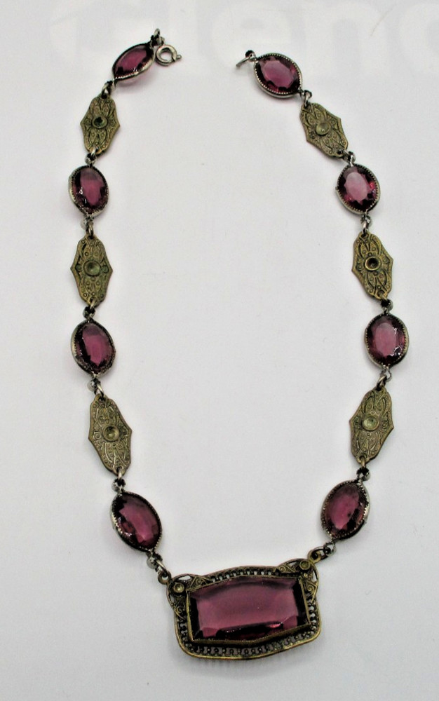 ANTIQUE CZECH GLASS NECKLACE