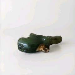 Vintage Jade Elephant Dark Green Jade Carved Elephant Pendant Charm