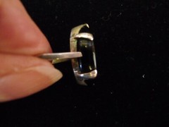 VINTAGE BLACK ONYX & MARKASITE STERLING SILVER RING