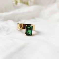 925 silver emerald ring vintage antique Handmade Size 7